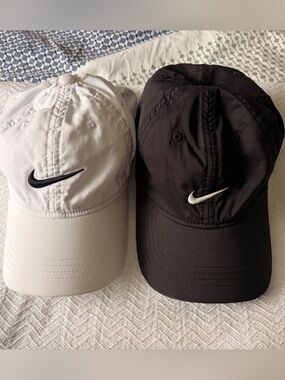 Nike Dri-FIT Toddler Hats - Set of 2 (Black & White)